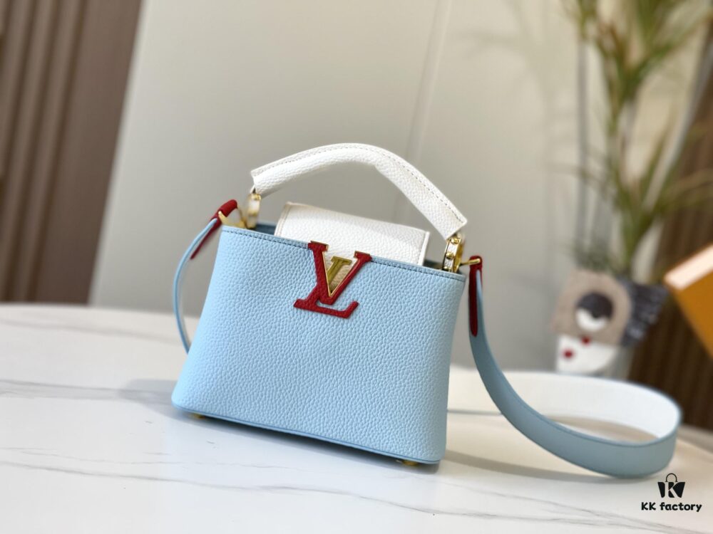 693074036e68136f4d9a6032 Upgraded Version M56848 Light Blue with Beige and Silver-Tone Hardware