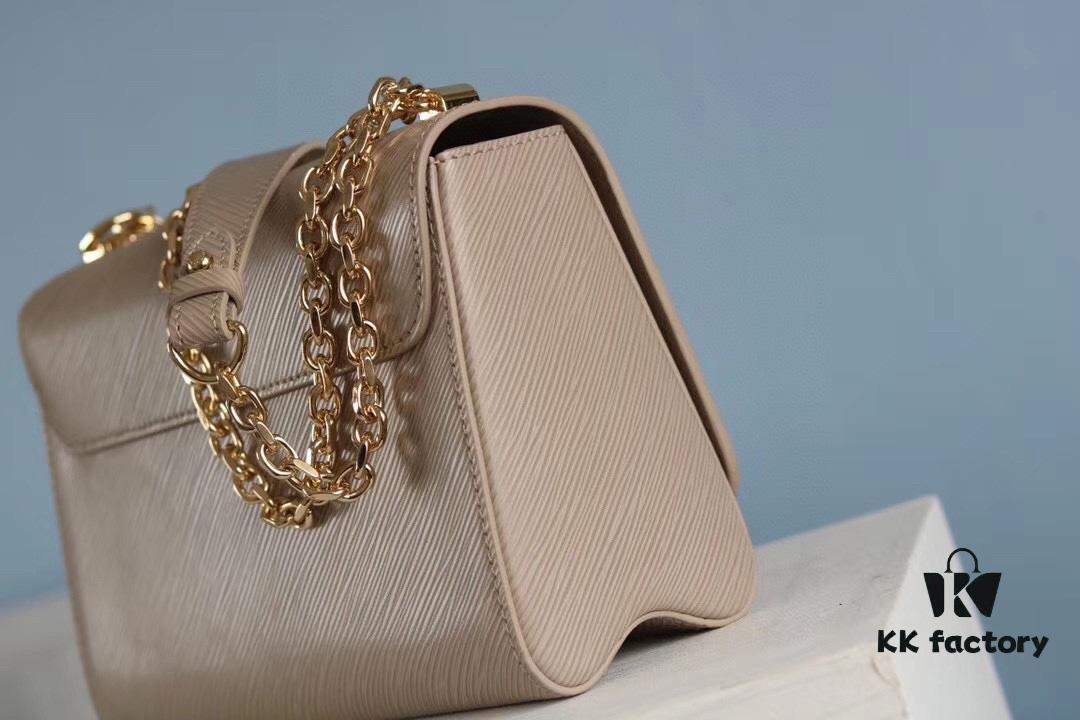 50306 Top Quality Original Medium Twist Denim Handbag [Rose] Compare and Confirm Inner Code: 0088 [Sun][Sun] LV's Latest and Hottest Twist Denim Model Released 💃