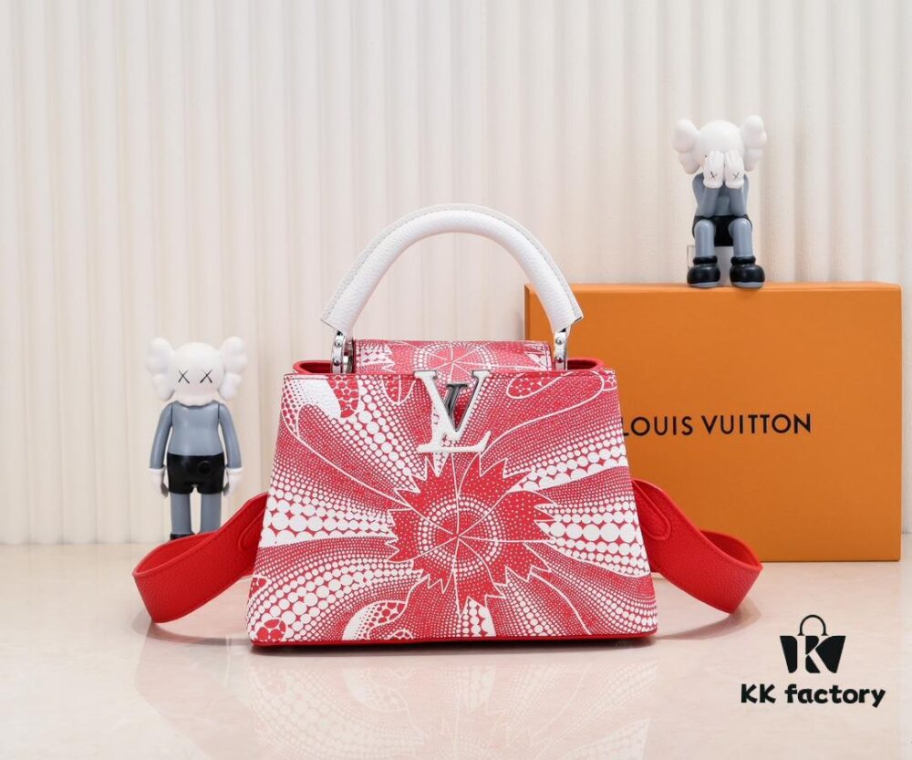 6930742f6e68136f4d9a609d Exclusive On-site Photo - Red M21704 LV x YK Capucines BB Handbag