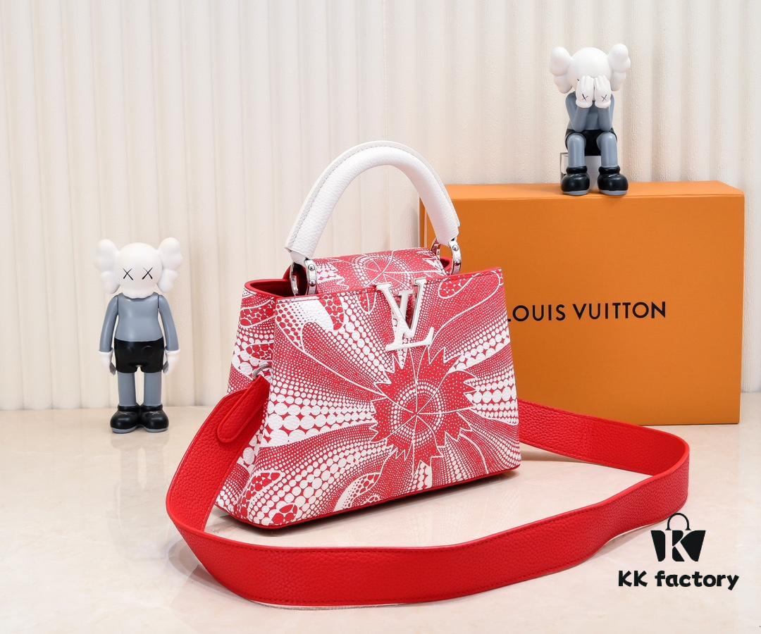 Exclusive On-site Photo - Red M21704 LV x YK Capucines BB Handbag