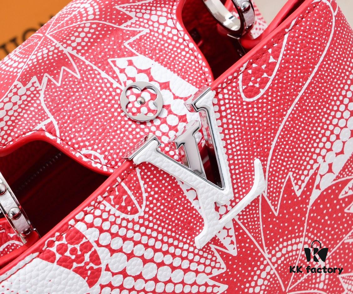 Exclusive On-site Photo - Red M21704 LV x YK Capucines BB Handbag