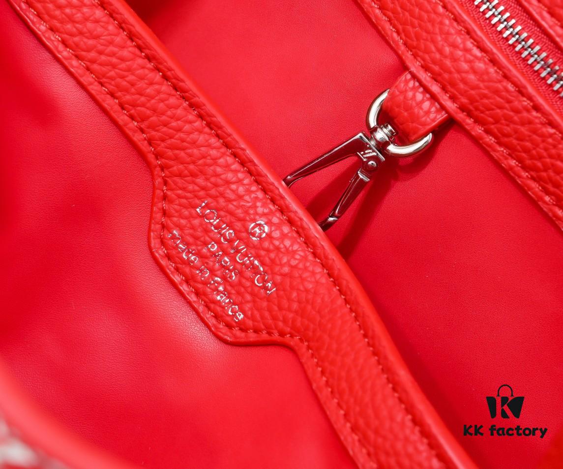 693074366e68136f4d9a60ad Exclusive On-Site Photo - LV x YK Capucines BB Handbag M21705 from the Louis Vuitton x Yayoi Kusama Collaboration Series