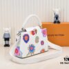 693074426e68136f4d9a60c9 Upgraded Version White M21728 Yayoi Kusama Infinity Net Capucines MM Handbag