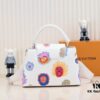 693074426e68136f4d9a60ca Upgraded Version White M21728 Yayoi Kusama Infinity Net Capucines MM Handbag