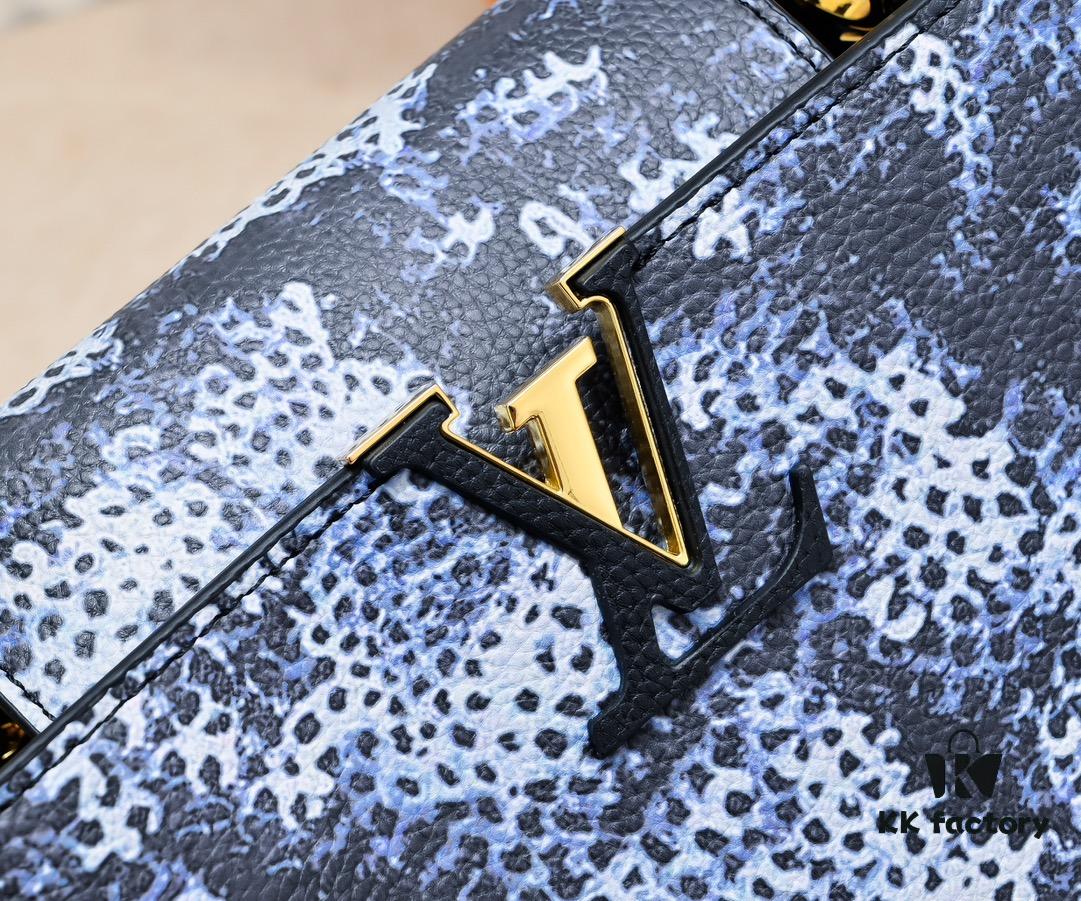 6930744d6e68136f4d9a60df Upgraded Black M21726 Louis Vuitton x Yayoi Kusama Capsule Collection Reimagines the LV x YK Capucines Medium Handbag in a Surreal Dreamscape, Drawing Inspiration from the Japanese Artist's 'My Eternal Soul' Series Since 2009, Featuring Eccentric Faces and Organic Forms. The Artistic Design Is Enhanced with Printed and Embroidered Motifs on Luxurious Taurillon Leather, Making It a Distinguished Addition to Any Art-Inspired Collection.