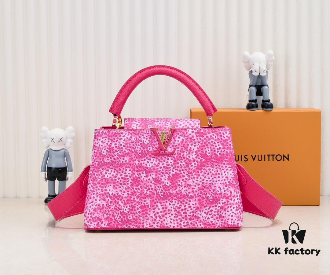 693074526e68136f4d9a60eb Upgraded Red M21726 Louis Vuitton x Yayoi Kusama Collaboration Capsule Collection Capucines MM Handbag