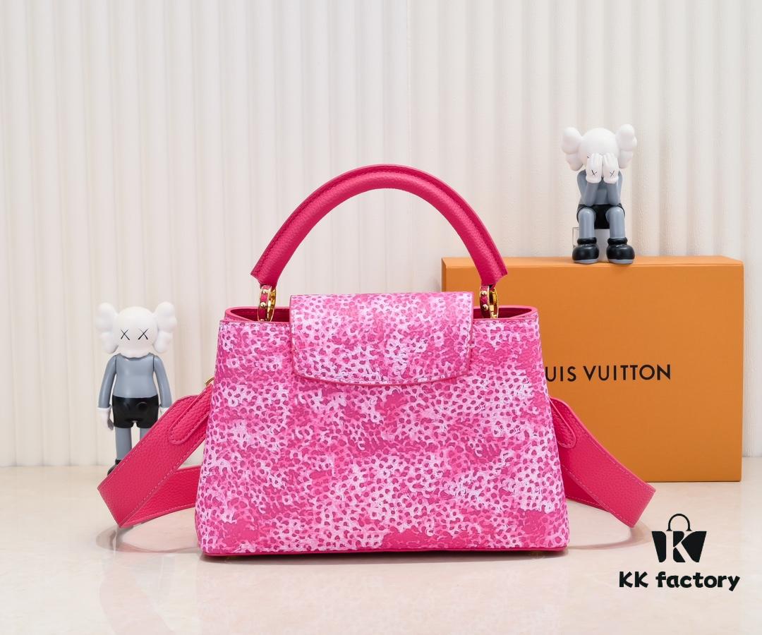 693074536e68136f4d9a60ee Upgraded Red M21726 Louis Vuitton x Yayoi Kusama Collaboration Capsule Collection Capucines MM Handbag