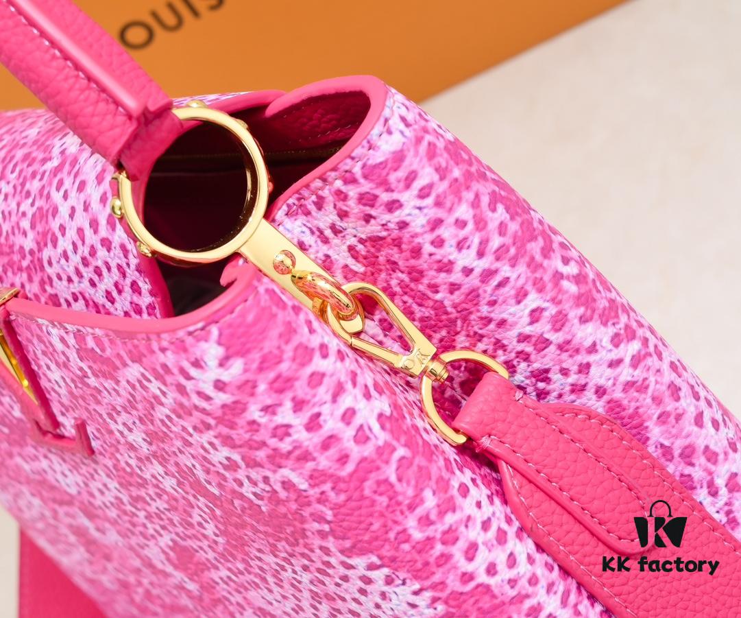 693074546e68136f4d9a60ef Upgraded Red M21726 Louis Vuitton x Yayoi Kusama Collaboration Capsule Collection Capucines MM Handbag