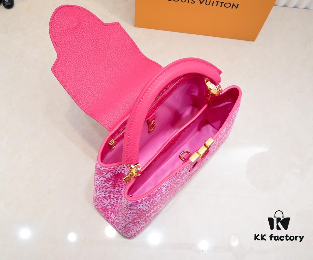 693074556e68136f4d9a60f2 Upgraded Red M21726 Louis Vuitton x Yayoi Kusama Collaboration Capsule Collection Capucines MM Handbag