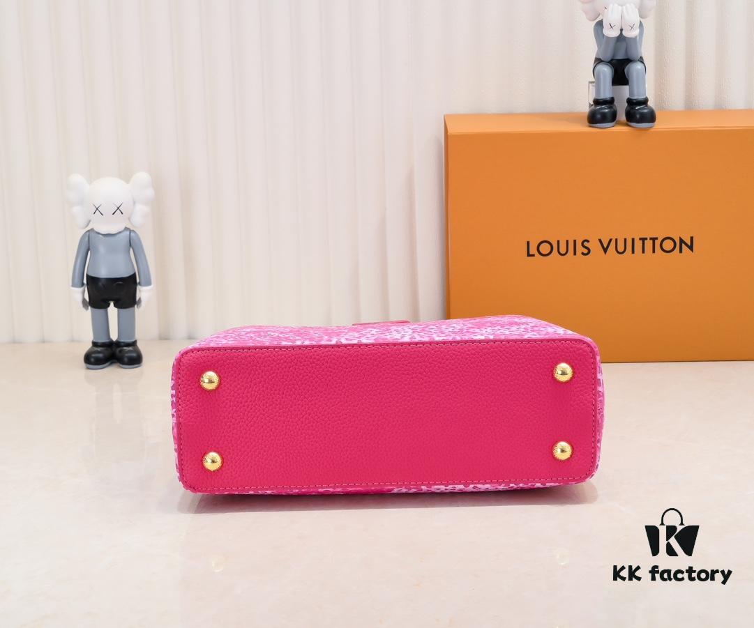 693074576e68136f4d9a60f5 Upgraded Red M21726 Louis Vuitton x Yayoi Kusama Collaboration Capsule Collection Capucines MM Handbag