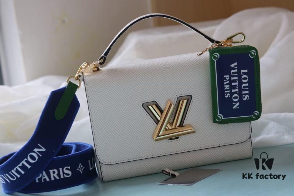 Top Quality Original Design! Welcome to Compare Prices! Model No.: 50393 Rose Rose This Twist Medium Handbag Features Cowhide Leather with an LV Twist Lock, Paris Street Sign Decoration in Leather, Detachable Strap with Louis Vuitton Paris Logo in Matching Colors, and an Additional Detachable Leather Handle for Versatile Carrying Options
