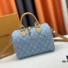 6930748c6e68136f4d9a6167 LV SPEEDY 25 Handbag in Light Blue Denim M11213 M40391 M40392
