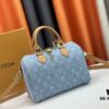 6930748c6e68136f4d9a6169 LV SPEEDY 25 Handbag in Light Blue Denim M11213 M40391 M40392