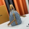 6930748c6e68136f4d9a616a LV SPEEDY 25 Handbag in Light Blue Denim M11213 M40391 M40392