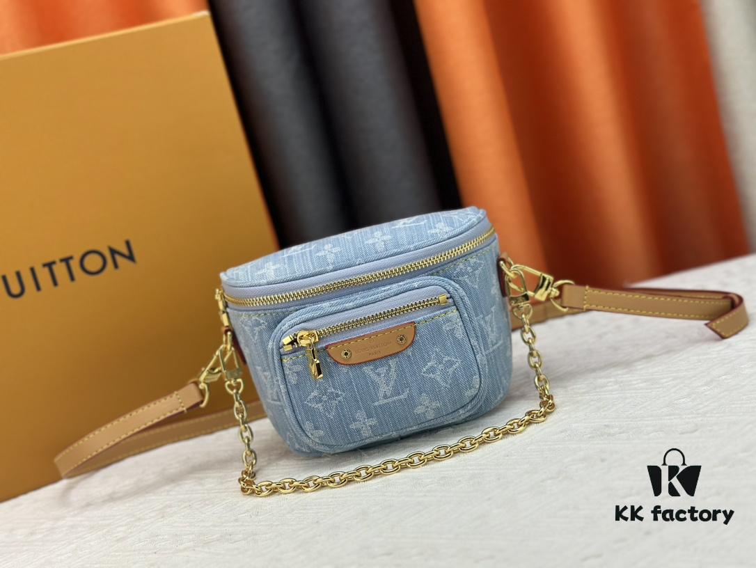 693074906e68136f4d9a6170 Exclusive Real Photo M83353 Denim LV Gradient Mini Bumbag