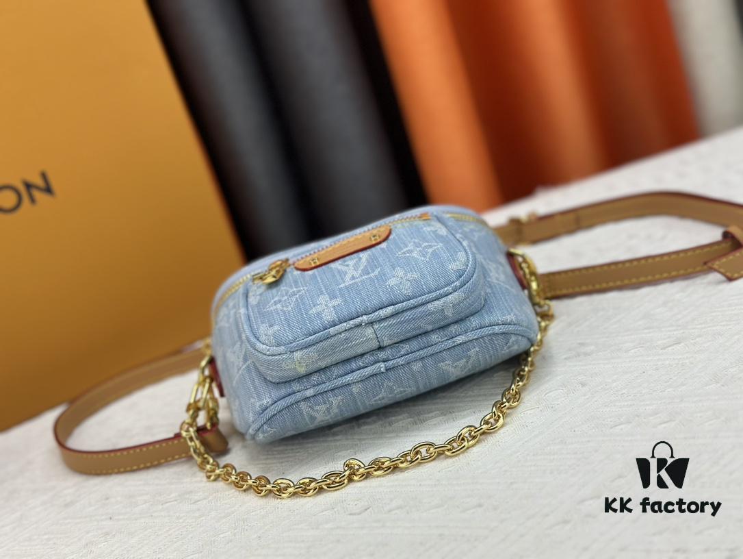 693074906e68136f4d9a6172 Exclusive Real Photo M83353 Denim LV Gradient Mini Bumbag