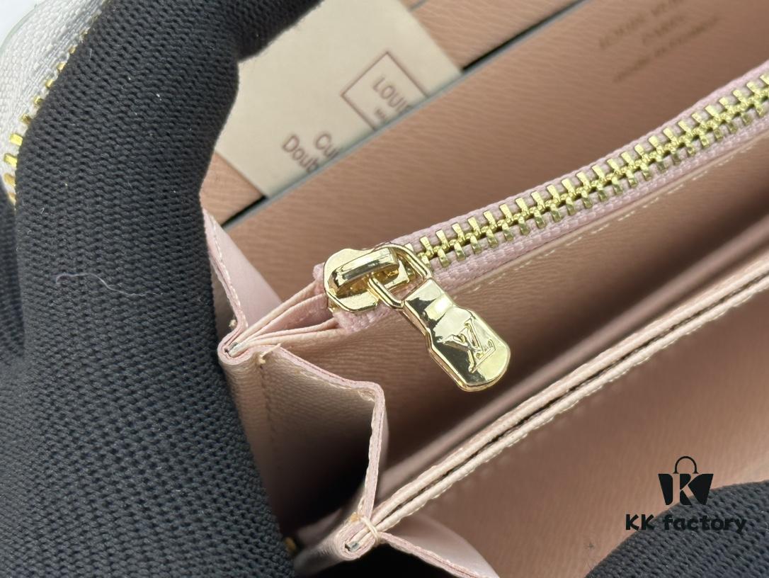 693074a06e68136f4d9a6196 Wallet M80361 Light Pink M60017 New Women's Zipper Pouch