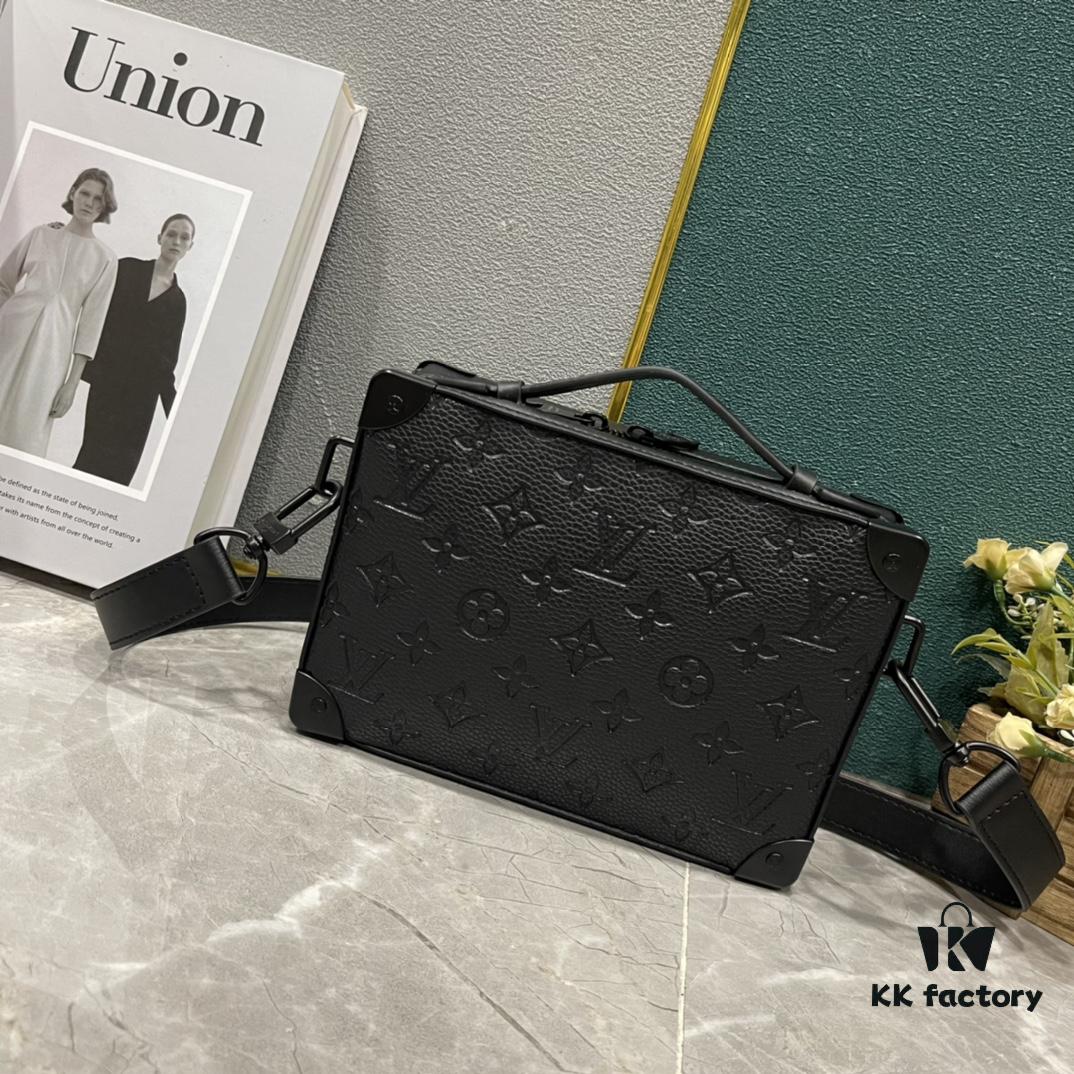 693074aa6e68136f4d9a61ac Upgraded Version 🔥 M45935 59163 Handle Soft Trunk Handbag crafted from Louis Vuitton's iconic Monogram Macassar canvas, featuring stud detailing at corners and leather reinforcement straps that evoke the brand's trunk-making heritage. The sleek silhouette, paired with a detachable shoulder strap, offers effortless carry for small electronics and daily essentials. A wide opening ensures easy access to contents.