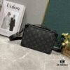 693074b26e68136f4d9a61bd Upgraded Version 🔥 M45935 59163 Handle Soft Trunk Handbag crafted from Louis Vuitton's iconic Monogram Macassar canvas, featuring stud details at corners and leather-reinforced straps that evoke the brand's trunk-making heritage. Its clean silhouette and detachable shoulder strap offer effortless carry for small electronics and daily essentials. The wide-opening design ensures easy access to contents.