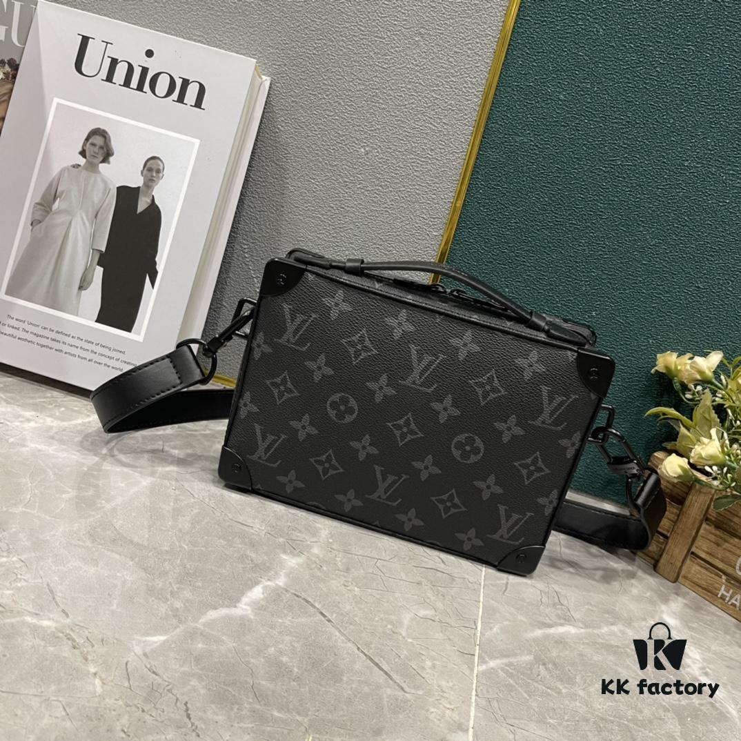 693074b26e68136f4d9a61bd Upgraded Version 🔥 M45935 59163 Handle Soft Trunk Handbag crafted from Louis Vuitton's iconic Monogram Macassar canvas, featuring stud details at corners and leather-reinforced straps that evoke the brand's trunk-making heritage. Its clean silhouette and detachable shoulder strap offer effortless carry for small electronics and daily essentials. The wide-opening design ensures easy access to contents.