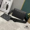 693074be6e68136f4d9a61d6 Upgraded 2-Piece Set M64608 M81115 M81972 M81124 M81753 M81431, Inspired by Louis Vuitton Pochette Voyage Clutch in Monogram Shadow Leather