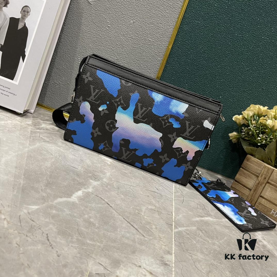 693074c86e68136f4d9a61e9 Upgraded 2-Piece Set M64608 M81115 M81972 M81124 M81753 M81431 Inspired by Louis Vuitton Pochette Voyage Clutch in Monogram Shadow Leather