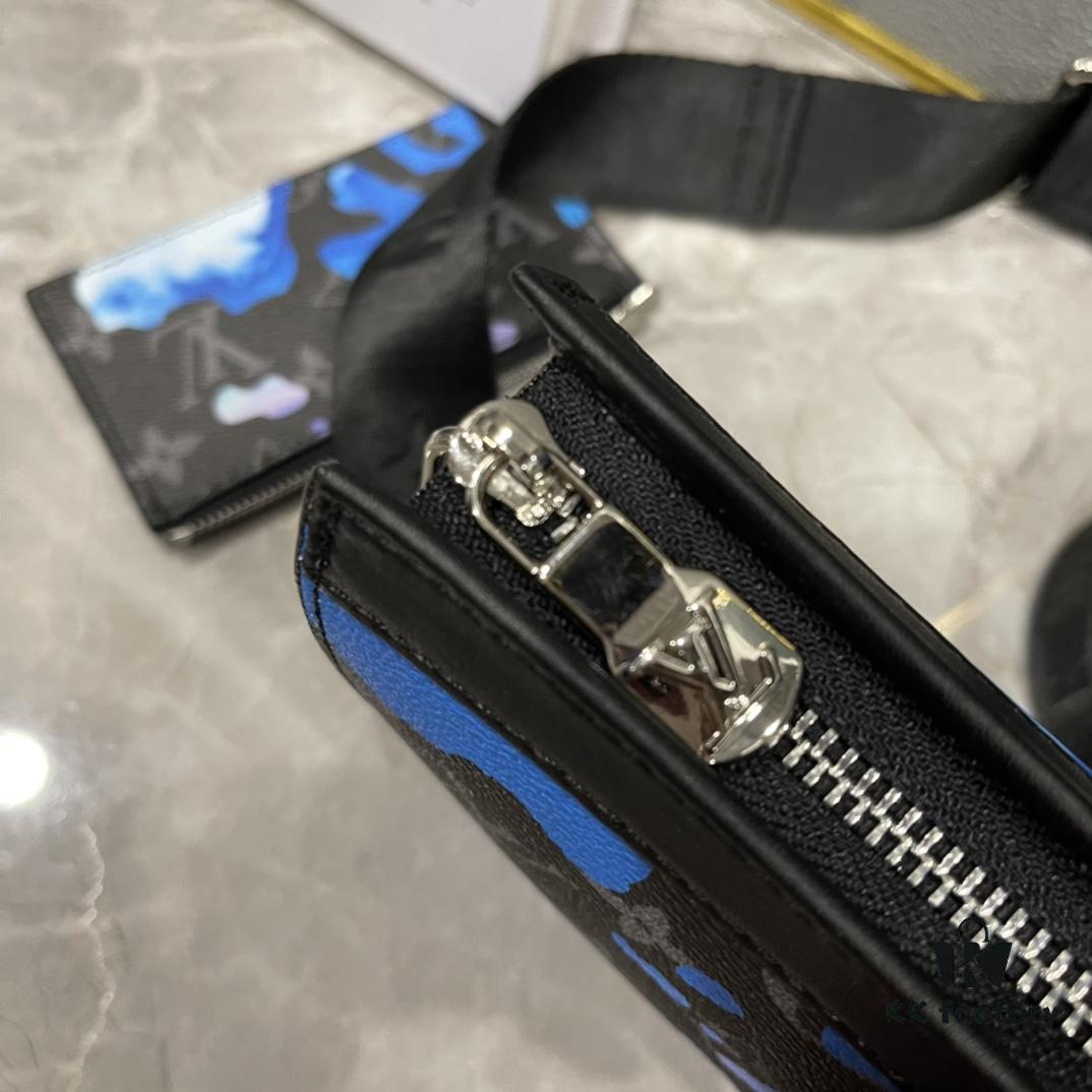 693074ca6e68136f4d9a61ed Upgraded 2-Piece Set M64608 M81115 M81972 M81124 M81753 M81431 Inspired by Louis Vuitton Pochette Voyage Clutch in Monogram Shadow Leather