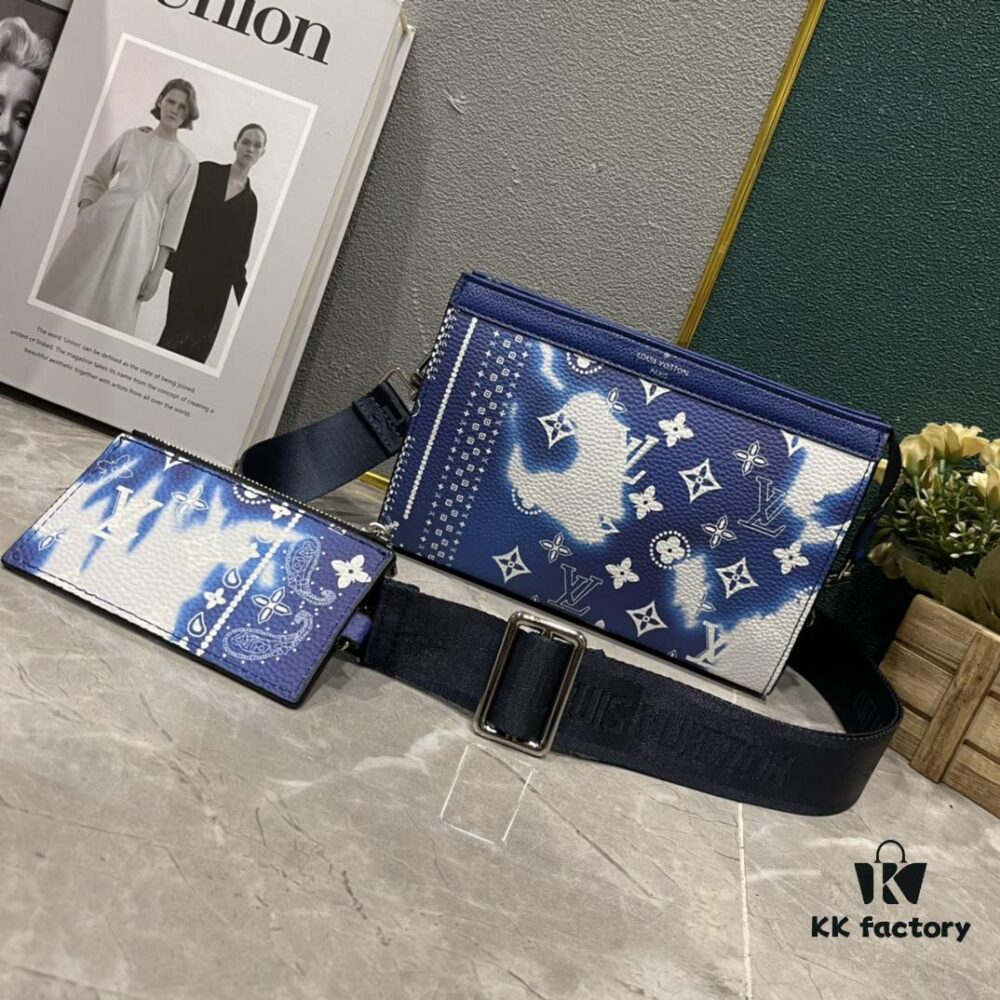 693074cd6e68136f4d9a61f2 Upgraded 2-Piece Set M64608 M81115 M81972 M81124 M81753 M81431, Inspired by Louis Vuitton Pochette Voyage Clutch in Monogram Shadow Leather