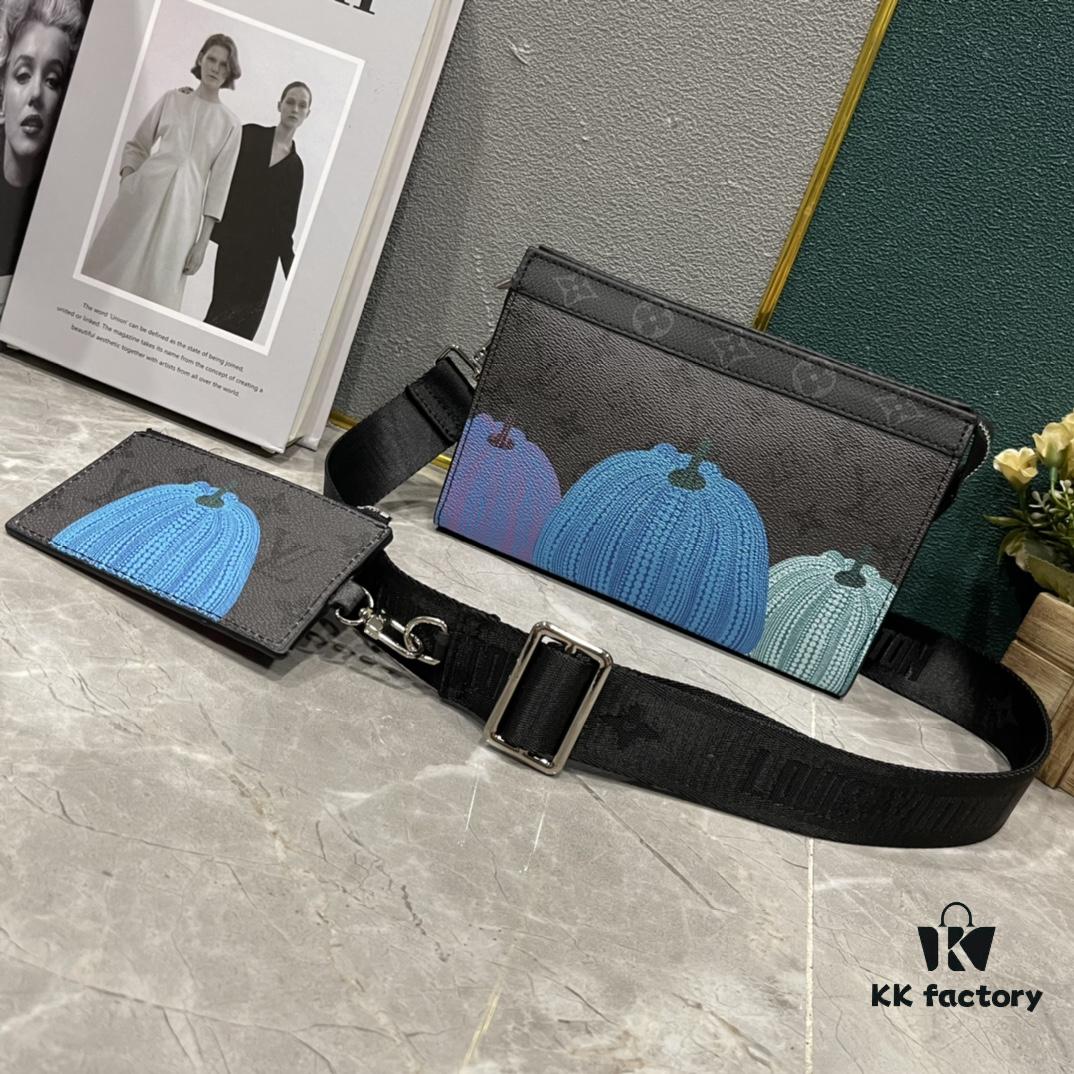 693074d16e68136f4d9a61f9 Upgraded 2-Piece Set M64608 M81115 M81972 M81124 M81753 M81431, Inspired by Louis Vuitton Pochette Voyage Clutch, Crafted in Monogram Shadow Leather