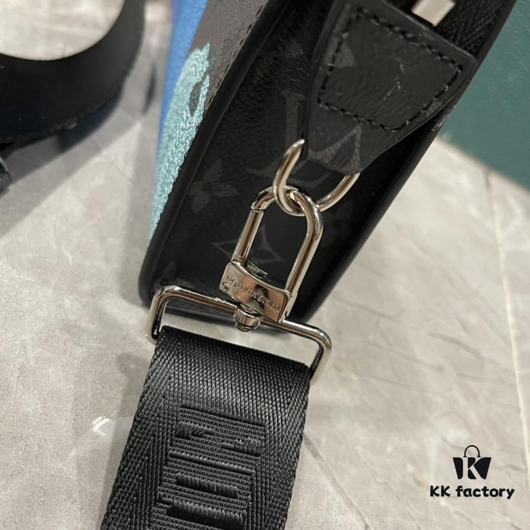 693074d26e68136f4d9a61fe Upgraded 2-Piece Set M64608 M81115 M81972 M81124 M81753 M81431, Inspired by Louis Vuitton Pochette Voyage Clutch, Crafted in Monogram Shadow Leather