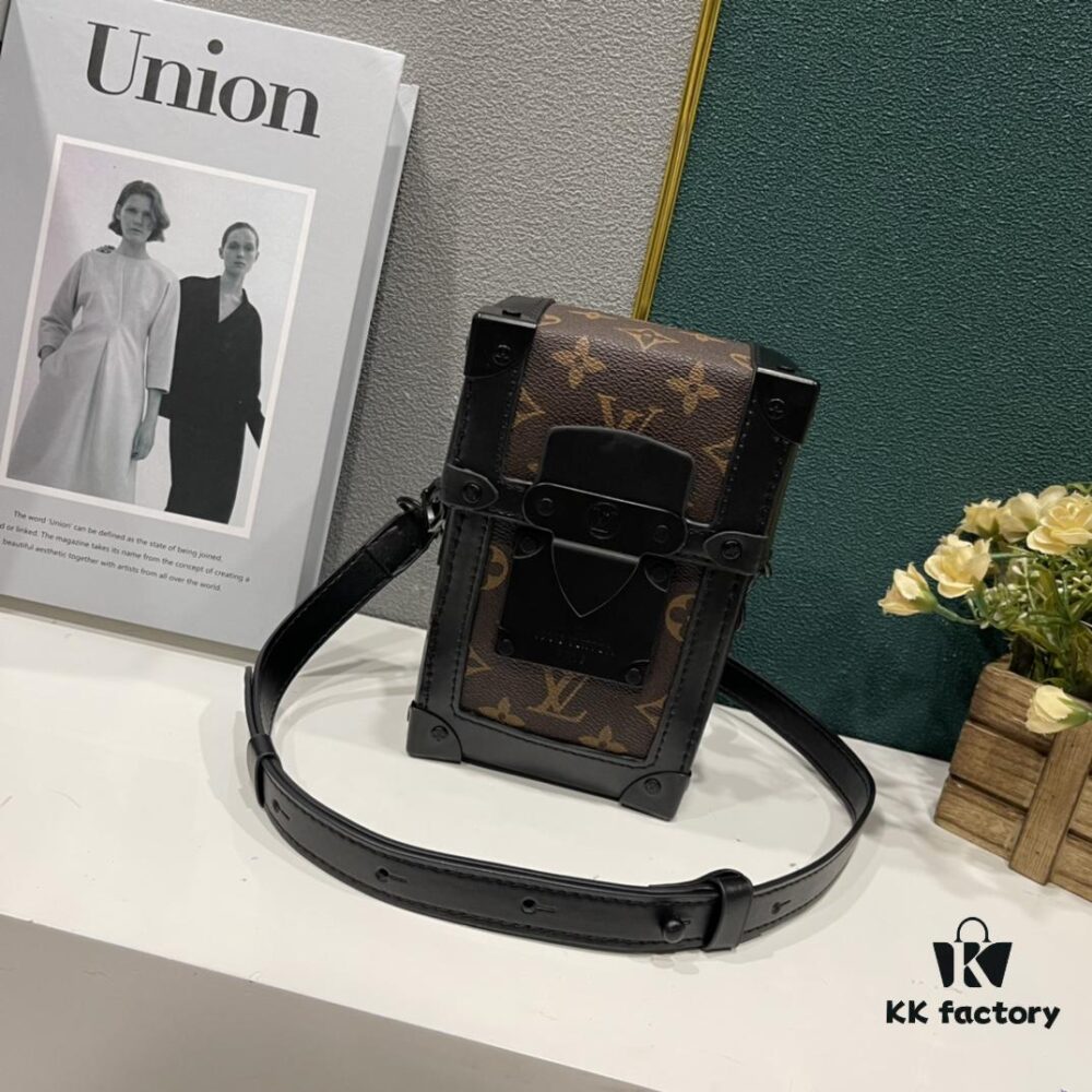 693074de6e68136f4d9a6213 Upgraded Version M82077 M82070 Black Flower, Old Flower, Full Leather Embossing Latest Vertical Trunk Mini Bag