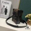 693074de6e68136f4d9a6214 Upgraded Version M82077 M82070 Black Flower, Old Flower, Full Leather Embossing Latest Vertical Trunk Mini Bag