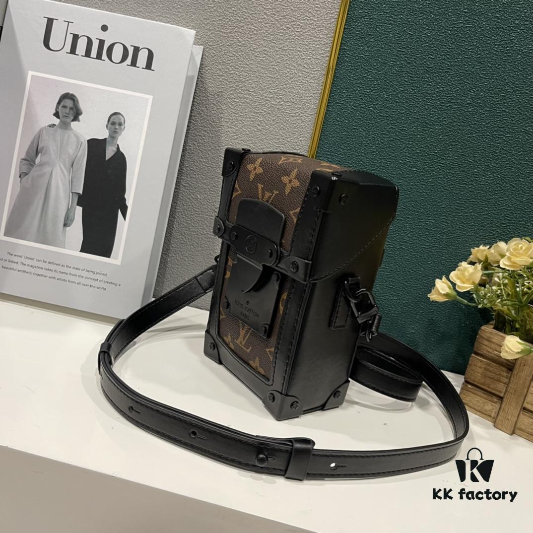693074de6e68136f4d9a6214 Upgraded Version M82077 M82070 Black Flower, Old Flower, Full Leather Embossing Latest Vertical Trunk Mini Bag