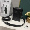 693074df6e68136f4d9a6216 Upgraded Version M82077 M82070 Black Flower, Aged Flower, Full Leather Embossing Latest Model Vertical Trunk Mini Phone Bag