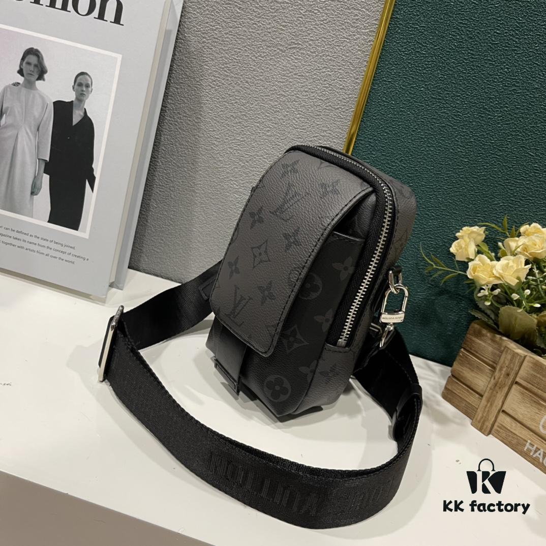 693075056e68136f4d9a625d Upgraded Version! Latest Release! M81321 M81323 M81005 Black Grey Floral, Black Embossed, Grey Embossed FLAP DOUBLE Phone Bag — A Capsule Collection by Japanese Designer and DJ Nigo in Collaboration with Virgil Abloh for Louis Vuitton. This Flap Double phone bag features a black-silver two-tone flap, messenger-style design, adjustable shoulder strap, ideal for carrying smartphones and small daily essentials.