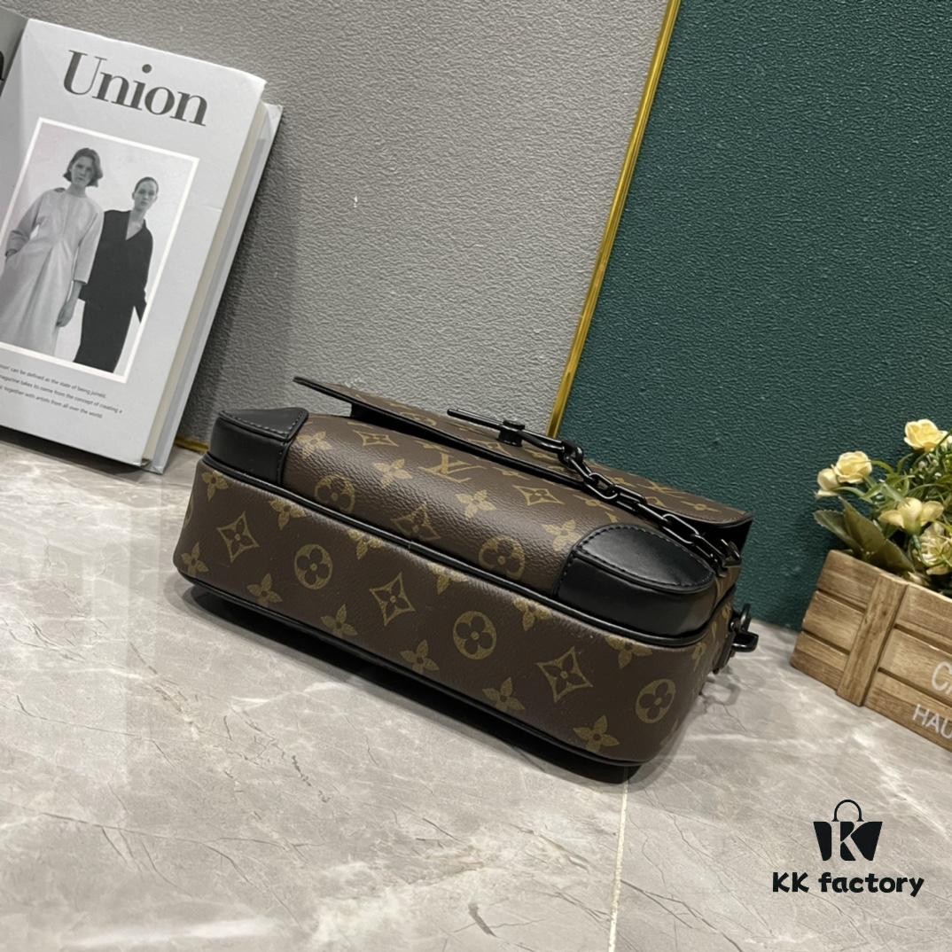 6930750f6e68136f4d9a626e Upgraded M46795 M23742 Black Floral Embossed Men's Latest Messenger Bag Steamer Collection