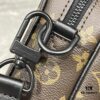 693075106e68136f4d9a6272 Upgraded M46795 M23742 Black Floral Embossed Men's Latest Messenger Bag Steamer Collection