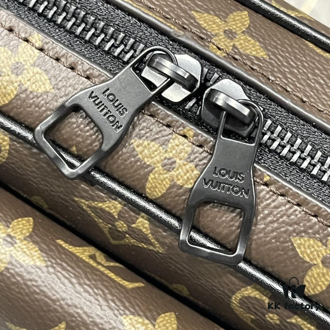 693075116e68136f4d9a6273 Upgraded M46795 M23742 Black Floral Embossed Men's Latest Messenger Bag Steamer Collection