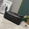 693075146e68136f4d9a6276 Upgraded M46795 M23742 Black Flower Embossed Latest Men's Steamer Messenger Bag