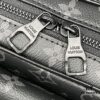 693075156e68136f4d9a627a Upgraded M46795 M23742 Black Flower Embossed Latest Men's Steamer Messenger Bag