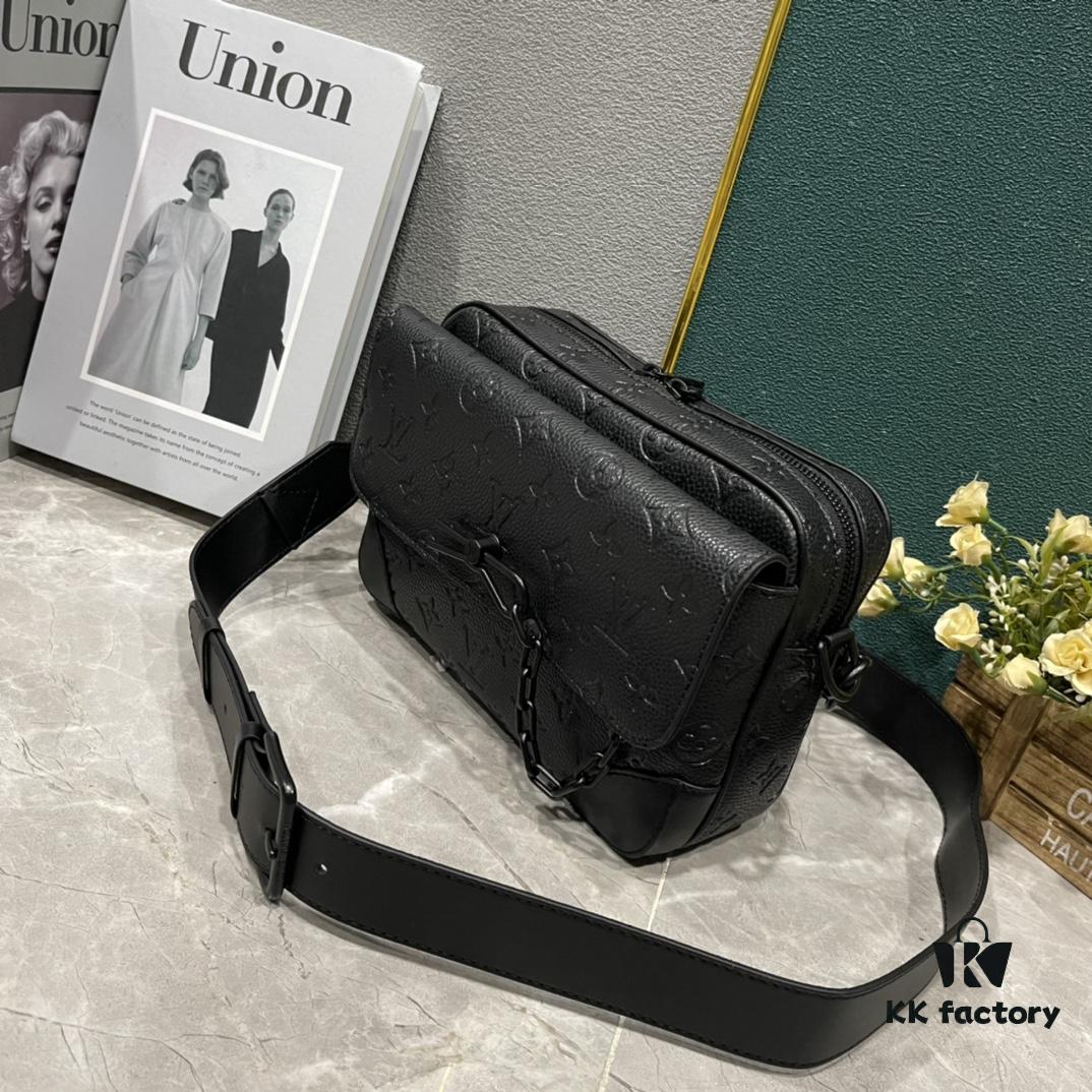 6930751a6e68136f4d9a6280 Upgraded M46795 M23742 Black Flower Embossed Monogram Latest Men's Messenger Bag Steamer Messenger Bag