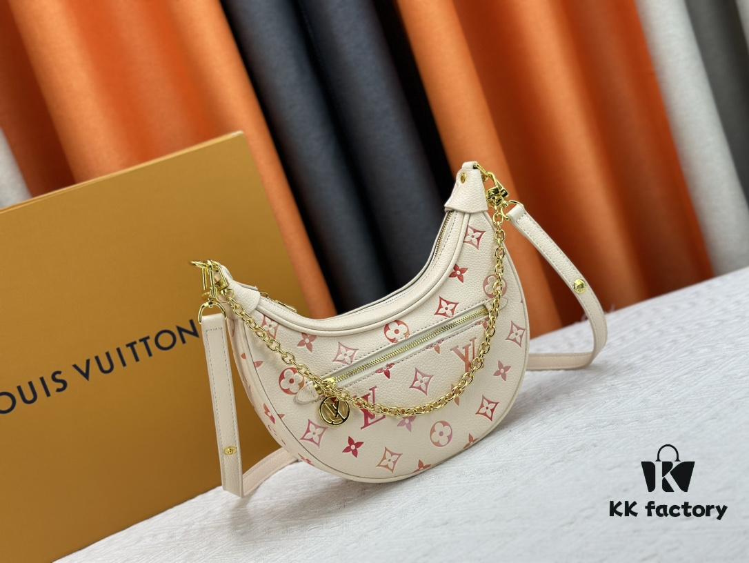 6930753b6e68136f4d9a62c8 Upgraded Original ⭐️ New Embossed Silk-Screen Moon Bag 🔥 Model: M81166 M81098 🔥🔥 Latest Arrival Moon Bag 🌙! Nicolas Ghesquière Revisits the Croissant Bag from Louis Vuitton Archives, Introducing the Loop Crescent-Shaped Bag in the 2022 Spring Collection