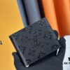 Wallet Original Version [Photographed with Own Background] M62901 Louis Vuitton Multiple Wallet in Black Monogram Shadow Calfskin Leather