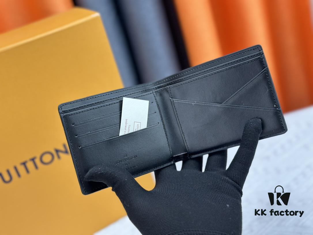 Wallet Original Version [Photographed with Own Background] M62901 Louis Vuitton Multiple Wallet in Black Monogram Shadow Calfskin Leather