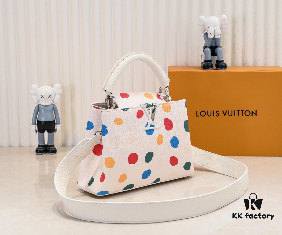 693075656e68136f4d9a632a Upgraded M21663 LV x YK Capucines Small Handbag