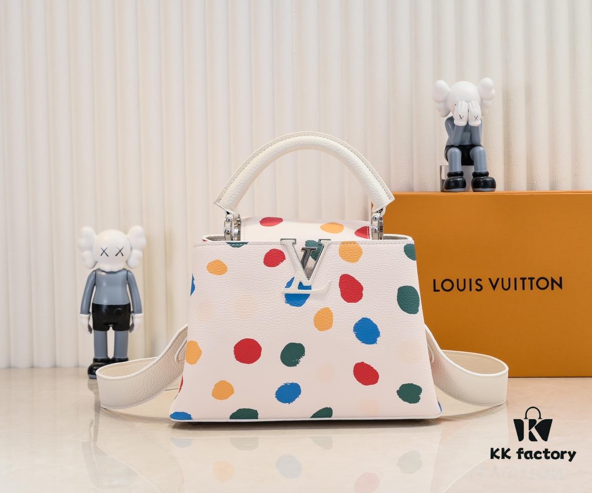 693075656e68136f4d9a632b Upgraded M21663 LV x YK Capucines Small Handbag