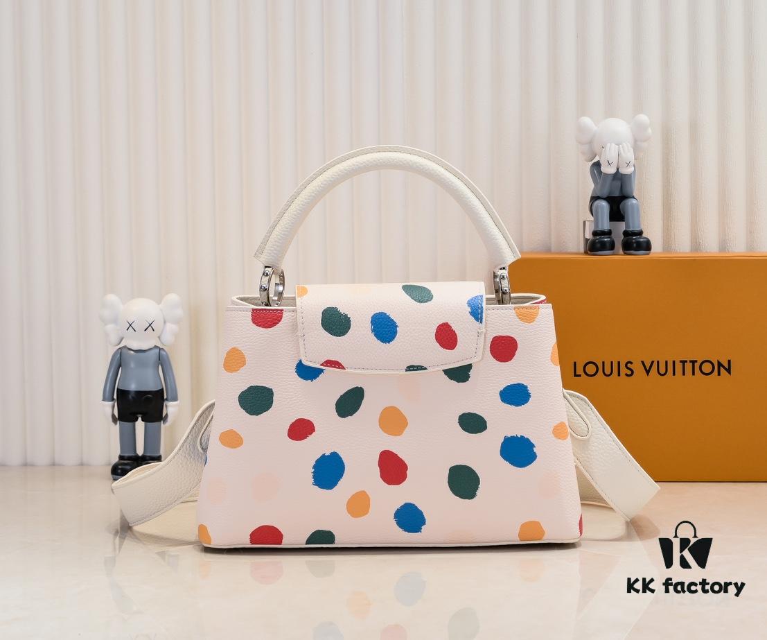 6930756b6e68136f4d9a6338 Upgraded M21665 LV x YK Capucines Medium Handbag