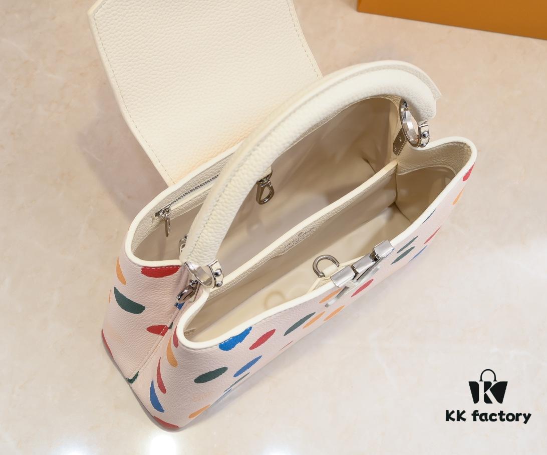 6930756b6e68136f4d9a6339 Upgraded M21665 LV x YK Capucines Medium Handbag