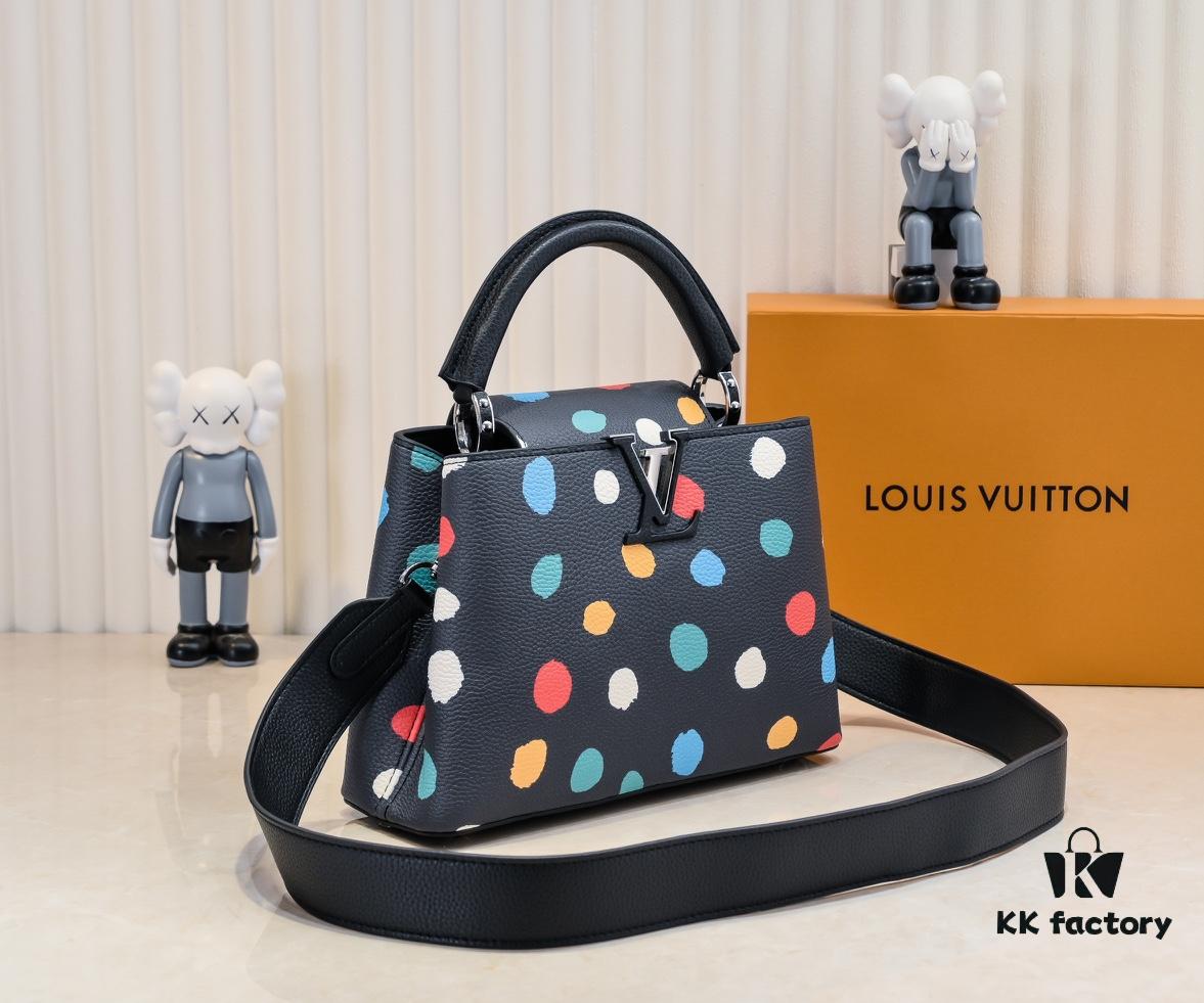 6930756d6e68136f4d9a633d Upgraded M21663 LV x YK Capucines Small Handbag