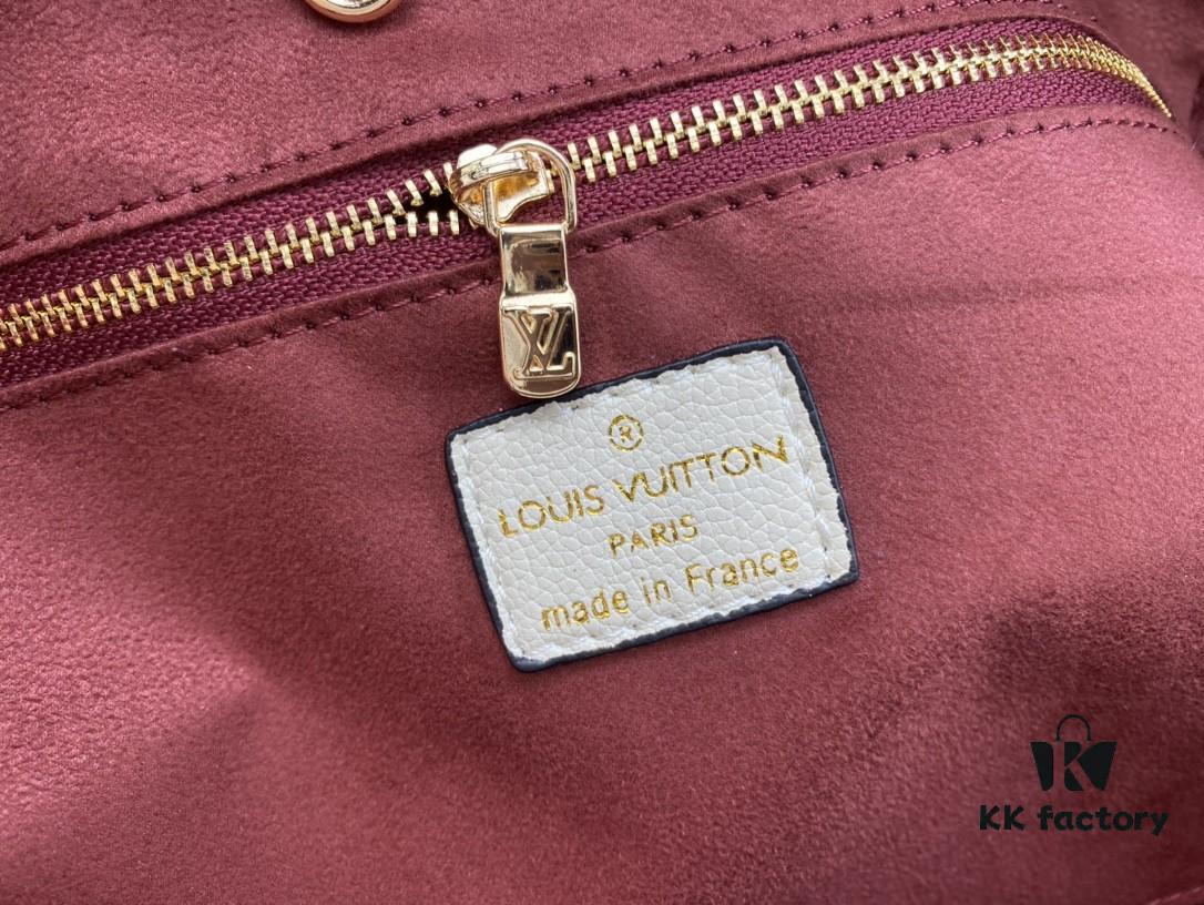 Upgraded Original Version [Exclusive Real Shot M45686 M40995] Small Flower-Pressed Classic Louis Vuitton Neverfull Tote Bag